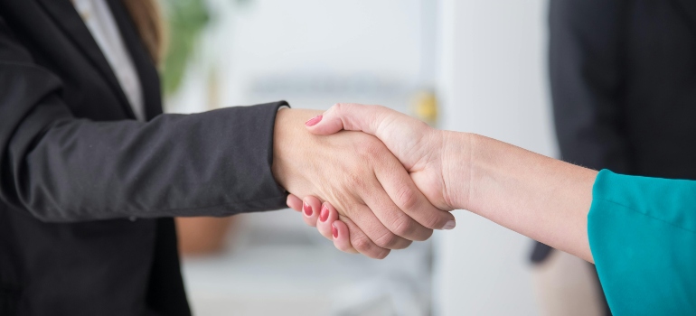 two hands in a handshake