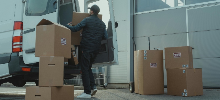 a mover and a van