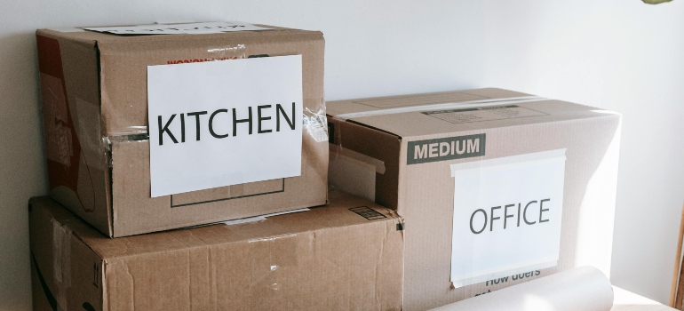 packed boxes