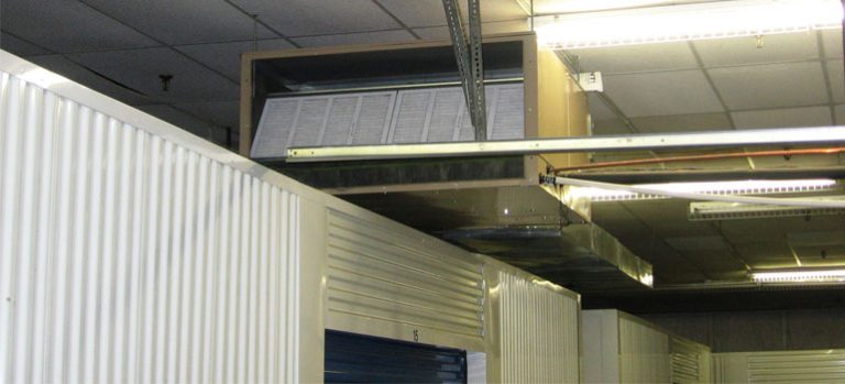 Indoor climate-controlled storage units